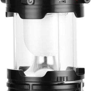 Solar Camping Lantern for Power Outages - USB Rechargeable Lamp Camping Essentials，Collapsible Portable Waterproof Solar Lights for Indoor Outdoor Emergency Light