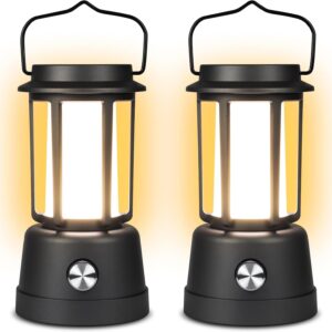 Camping Lantern,  Lanterns for Power Outages 6000mAh, IPX5 Waterproof, Rechargeable Camping Lantern with Hand-Cranked, Solar Lantern Camping Essentials for/Tent/Hiking